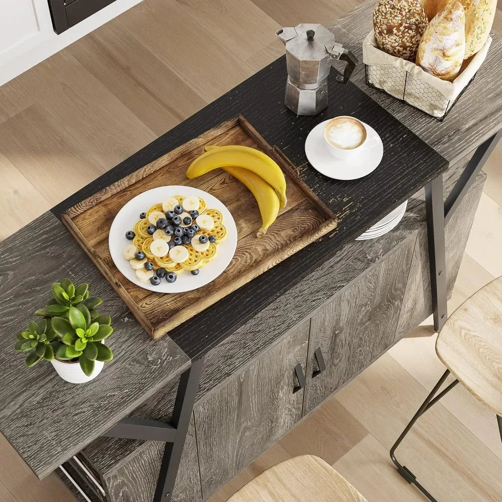 Sideboard Bar Cabinet with Adjustable Shelf