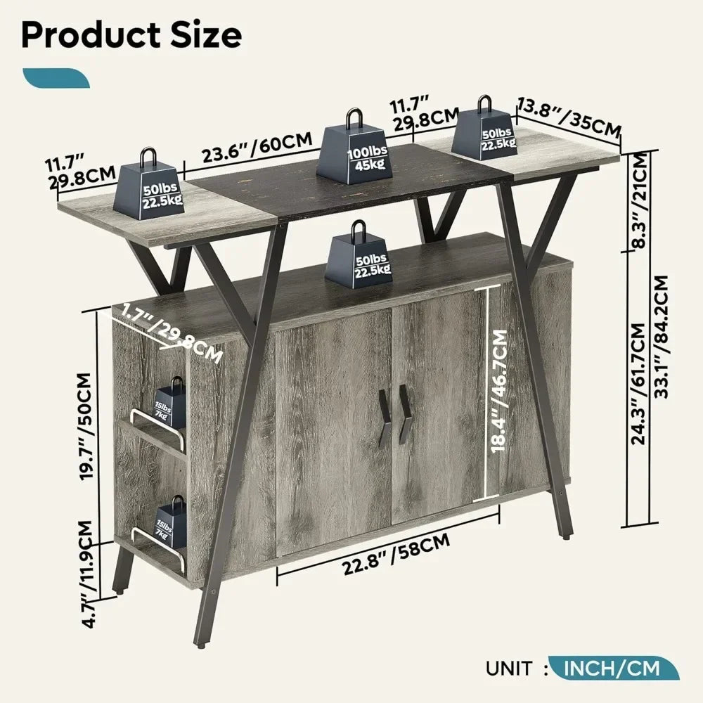 Sideboard Bar Cabinet with Adjustable Shelf